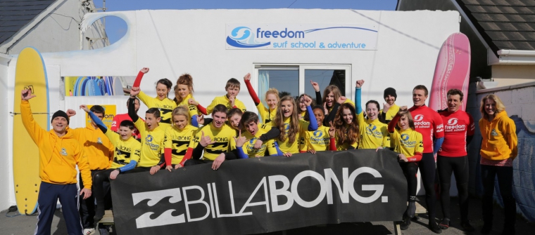 Billabong Sponsors Freedom Surf School & Irish Language Program